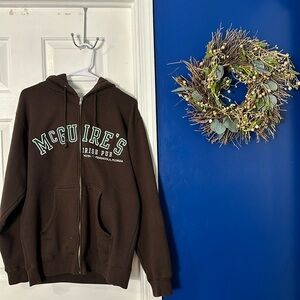 NWOT Yesterdays Embroidered McGuires Irish Pub Destin,Fl. Full Zip Hoodie Jacket